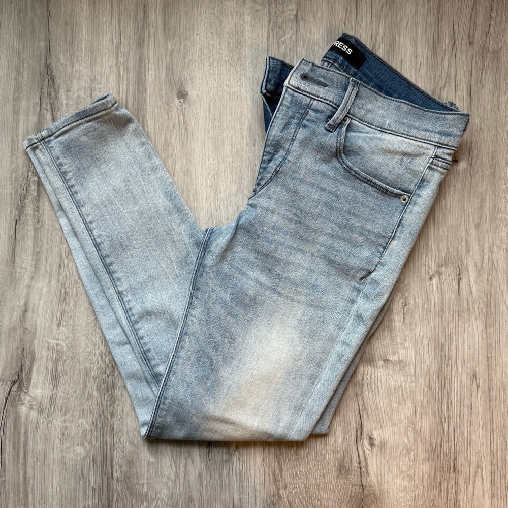Express Light Blue Skinny Jeans